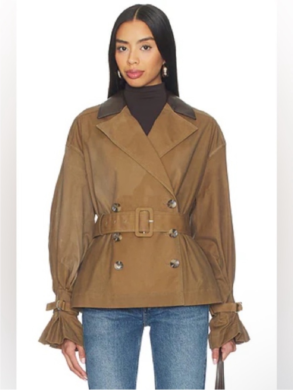 LPA Cara Trench Jacket in Brown M